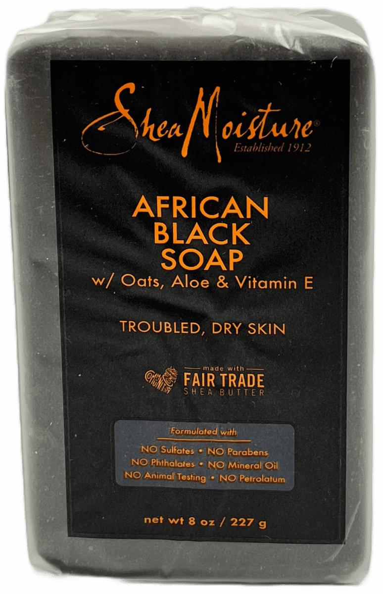 Shea Moisture African Black Soap w/ Oats, Aloe & Vitamin E – 8 OZ