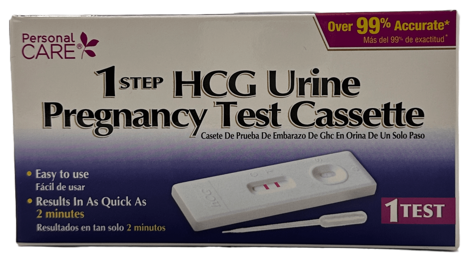 Personal Care – 1 Step Hcg Urine Pregnancy Test Cassette – 1 Test