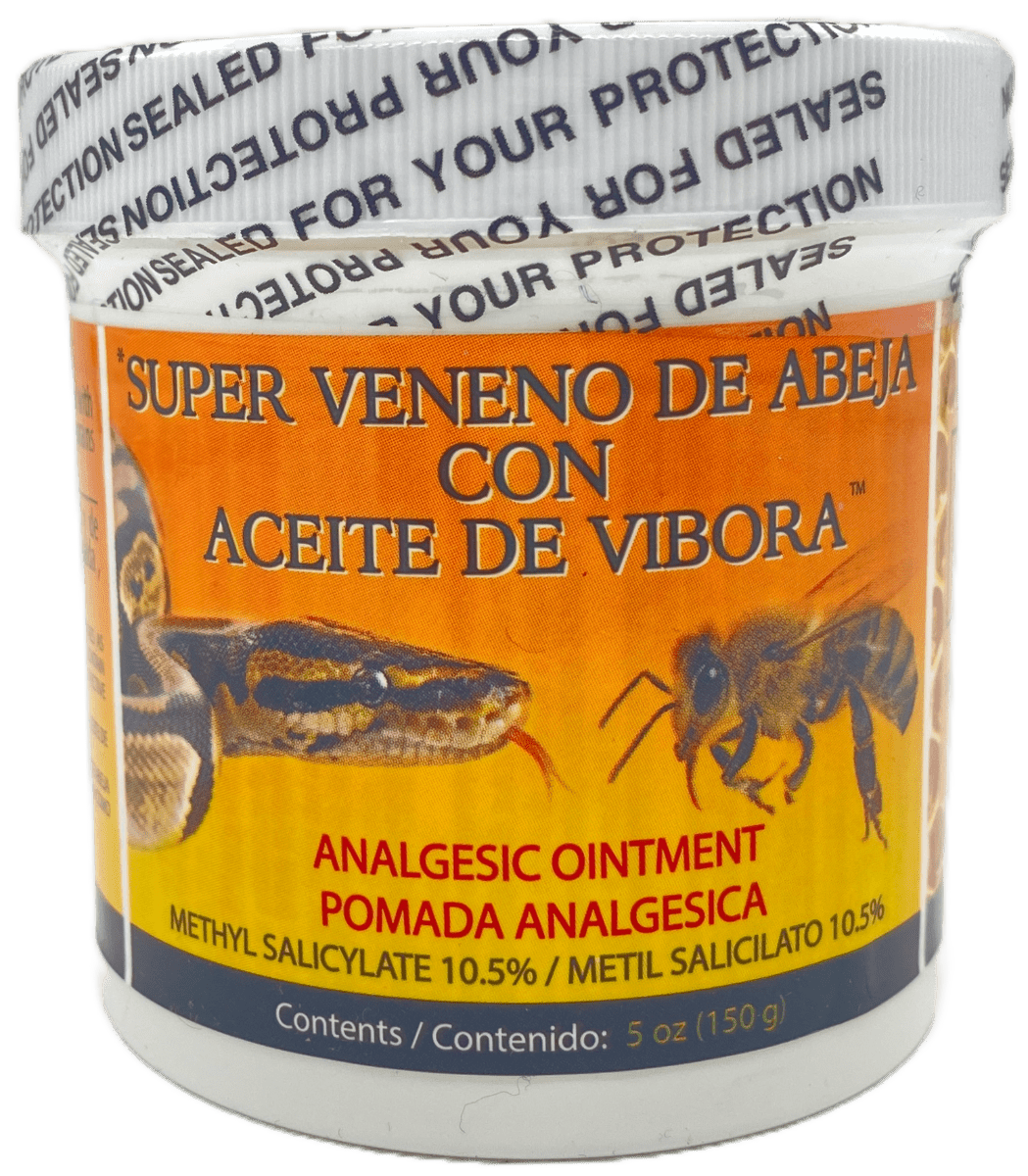 Super Veneno De Abeja Con Aceite De Vibora – Analgesic Ointment – 5 OZ