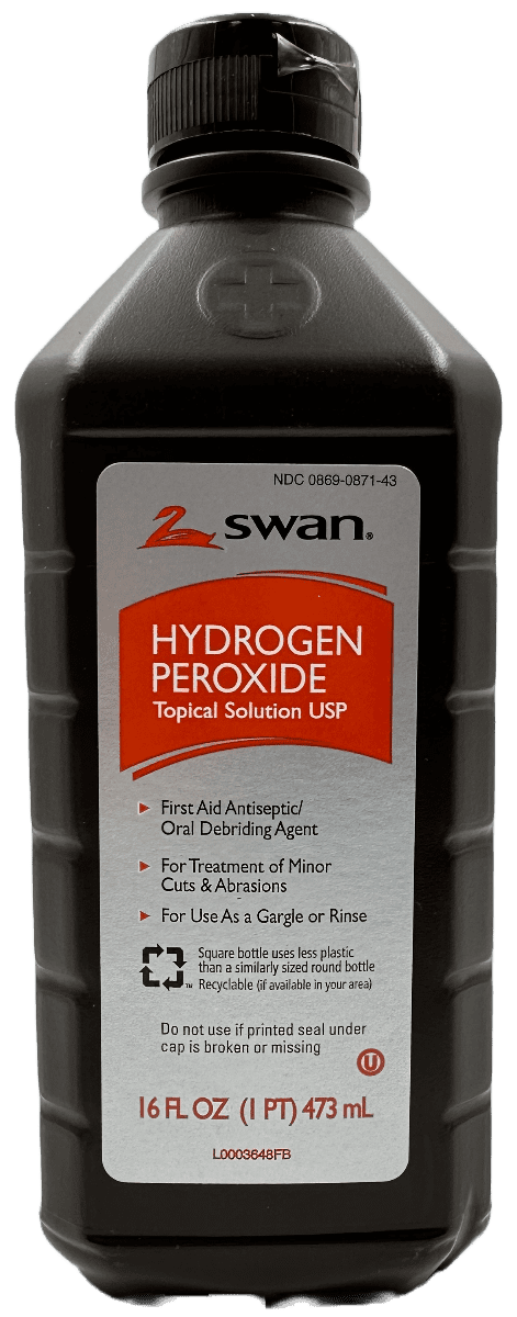 Swan Hydrogen Peroxide – Topical Solution USP – 16 FL OZ