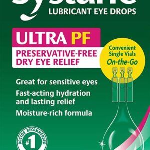 Systane Lubricant Eye Drops – Ultra Preservative Free – 25 Vials (0.7 mL Each)