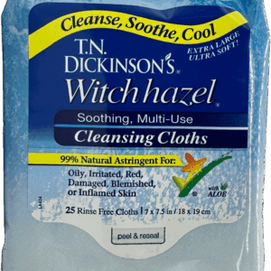 T.N. Dickinson’s – Witch Hazel Soothing Multi-Use Cleansing Cloths – 25 Ct