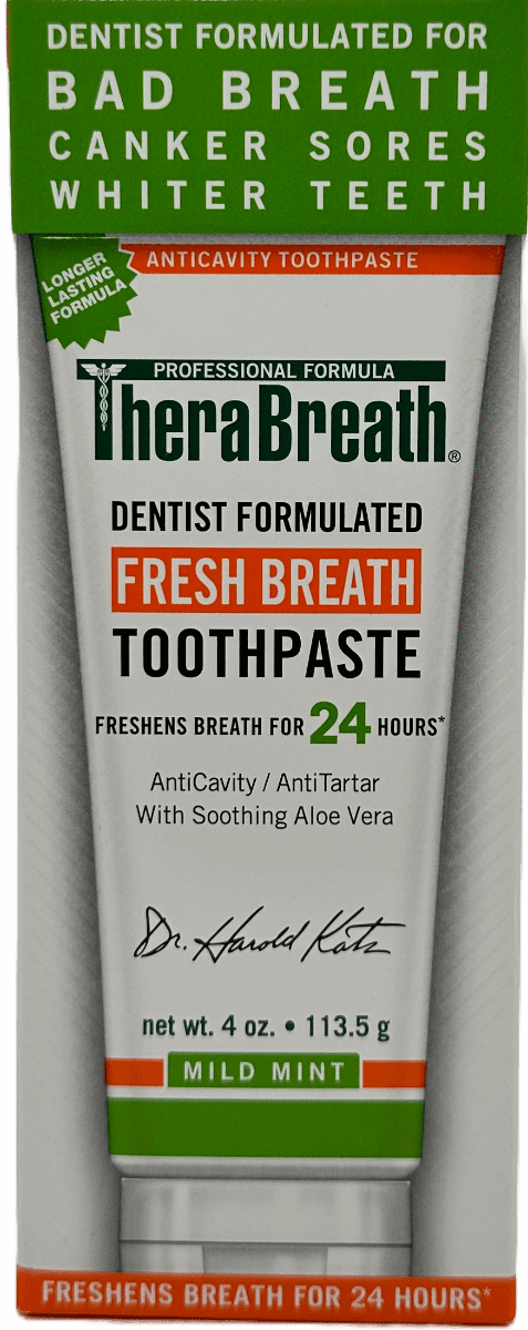 Therabreath Toothpaste – Mild Mint – 4 OZ