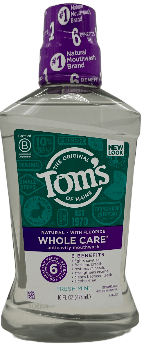 Tom’s Whole Care Anticavity Mouthwash – 16 FL OZ