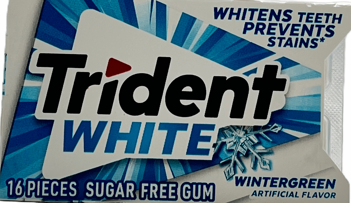 Trident White – Wintergreen Flavor – Sugar Free Gum – 16 Pieces