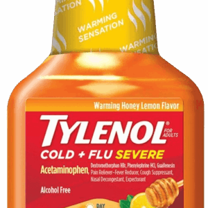 Tylenol – Cold + Flu Severe – Acetaminophen – Warming Honey Lemon Flavor – 8 FL OZ
