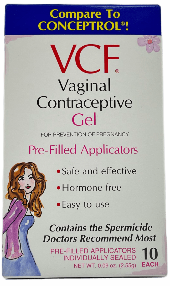 VCF Vaginal Contraceptive Pre-Filled Gel Applicators – 10 Ct