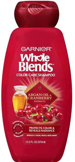 Garnier Whole Blends Shampoo – Color Care Shampoo – Argon Oil & Cranberry Extracts – 12.5 OZ